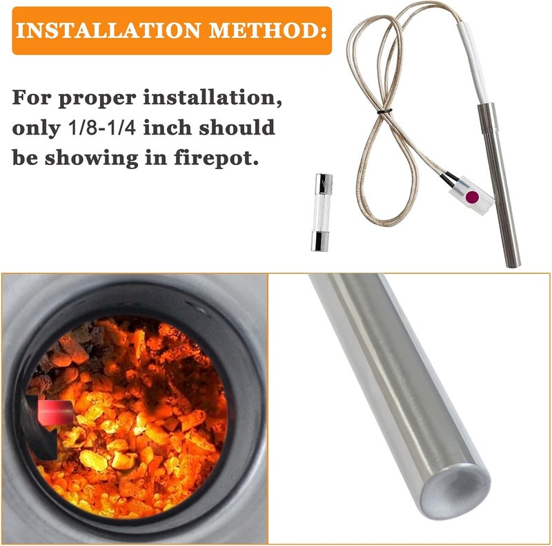 FCCUM Replacement Parts Hot Igniter Kit, Compatible with Pit boss Pellet Grill and Camp Pellet Grill, igniter Comes with one Fuses - Image 5